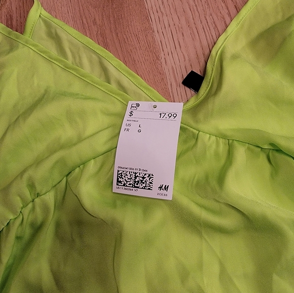 H&M Dresses Hm Lime Green Dress Poshmark